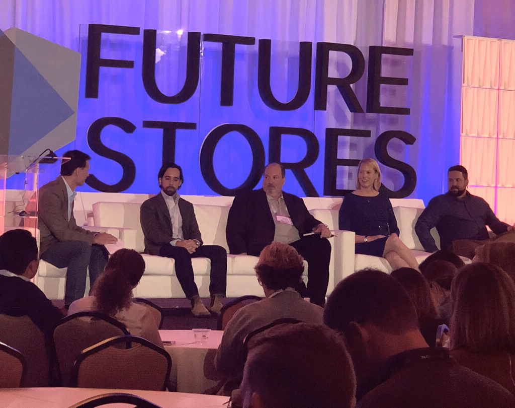 A panel discusses retail innovation at Future Stores