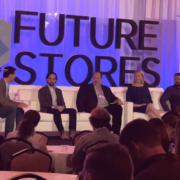 A panel discusses retail innovation at Future Stores