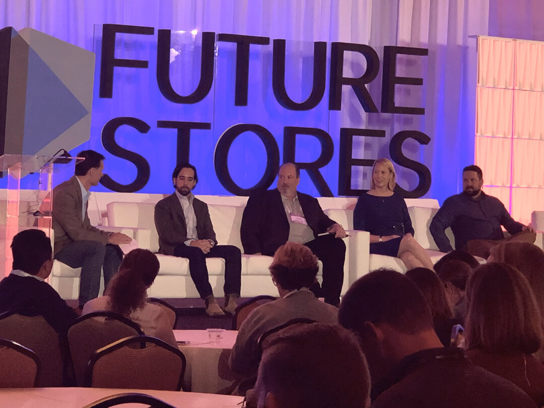 A panel discusses retail innovation at Future Stores